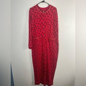 Vintage 90s Ashley Taylor red and black schnauzer onesie size large